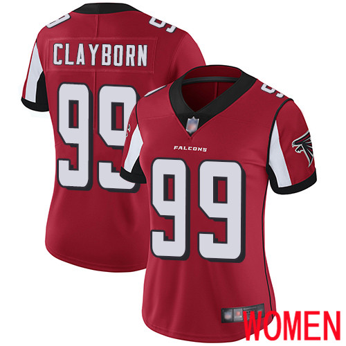 Atlanta Falcons Limited Red Women Adrian Clayborn Home Jersey NFL Football 99 Vapor Untouchable